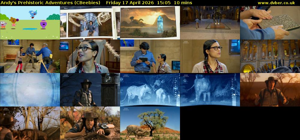 Andy's Prehistoric Adventures (CBeebies) Friday 17 April 2026 15:05 - 15:15