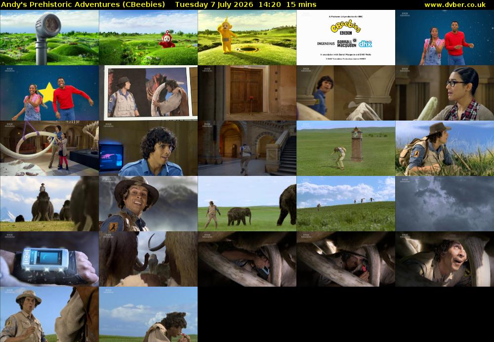 Andy's Prehistoric Adventures (CBeebies) Tuesday 7 July 2026 14:20 - 14:35