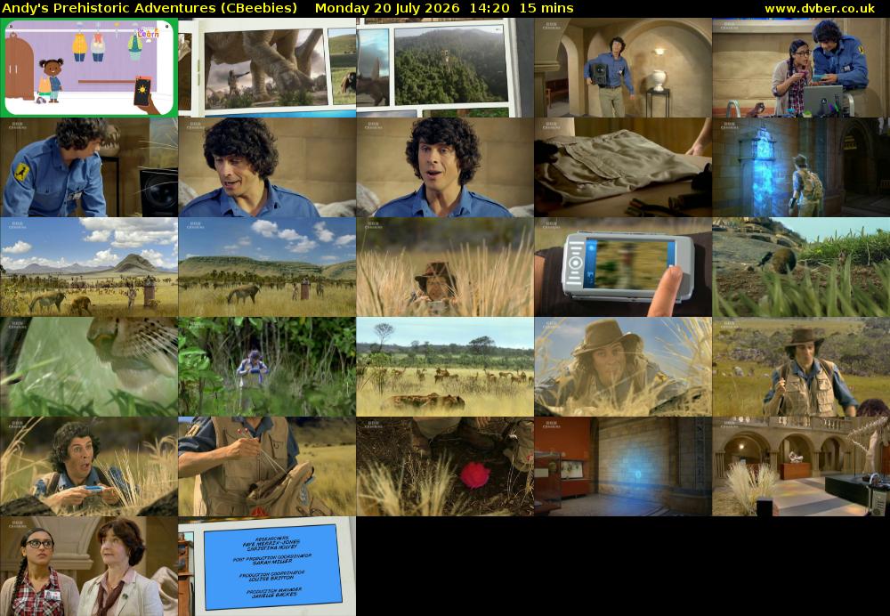 Andy's Prehistoric Adventures (CBeebies) Monday 20 July 2026 14:20 - 14:35