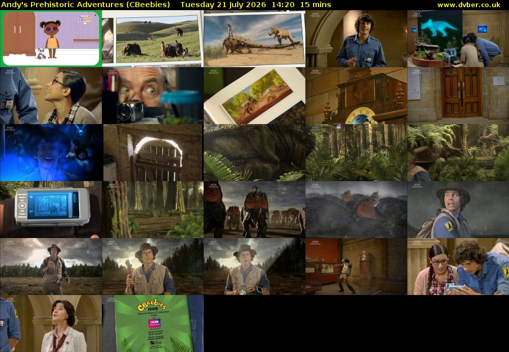 Andy's Prehistoric Adventures (CBeebies) Tuesday 21 July 2026 14:20 - 14:35
