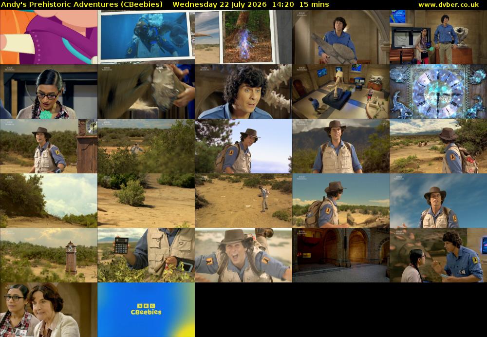 Andy's Prehistoric Adventures (CBeebies) Wednesday 22 July 2026 14:20 - 14:35