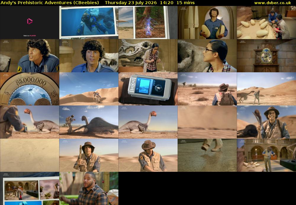 Andy's Prehistoric Adventures (CBeebies) Thursday 23 July 2026 14:20 - 14:35