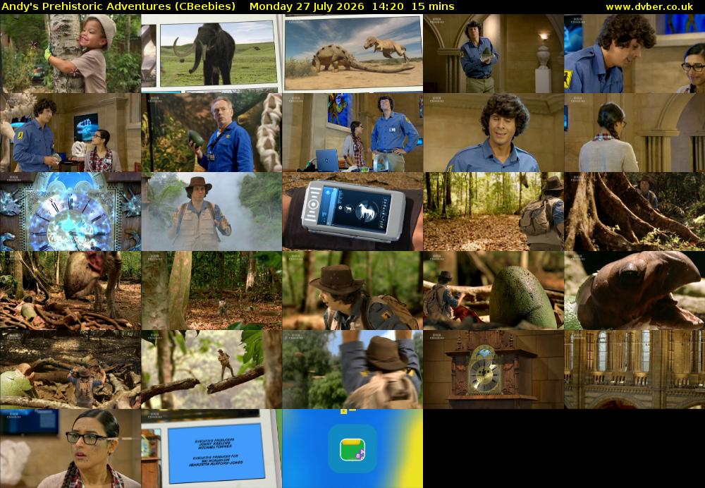 Andy's Prehistoric Adventures (CBeebies) Monday 27 July 2026 14:20 - 14:35