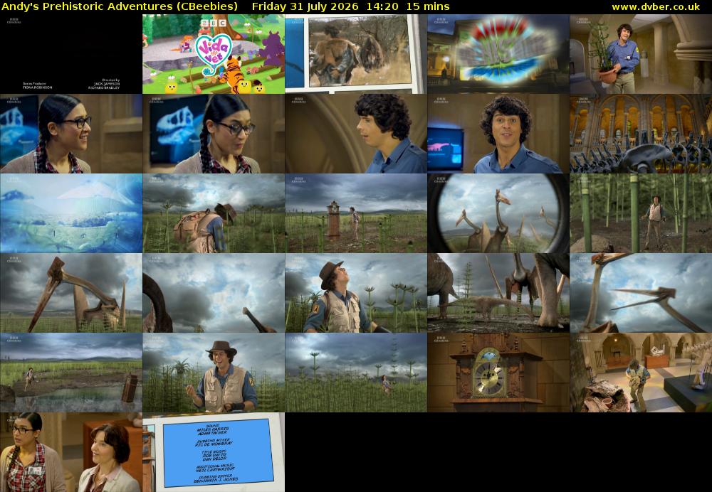 Andy's Prehistoric Adventures (CBeebies) Friday 31 July 2026 14:20 - 14:35