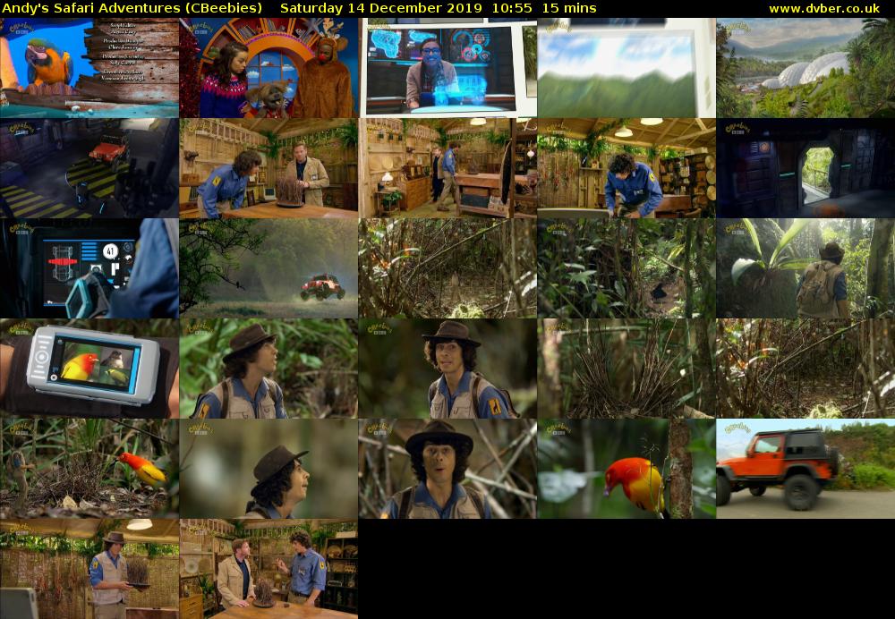 Andy's Safari Adventures (CBeebies) Saturday 14 December 2019 10:55 - 11:10