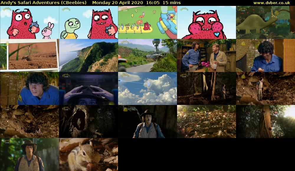 Andy's Safari Adventures (CBeebies) Monday 20 April 2020 16:05 - 16:20