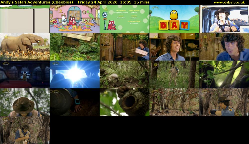 Andy's Safari Adventures (CBeebies) Friday 24 April 2020 16:05 - 16:20