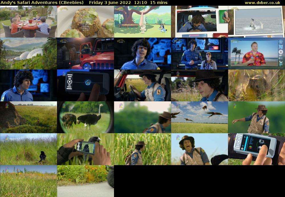 Andy's Safari Adventures (CBeebies) Friday 3 June 2022 12:10 - 12:25