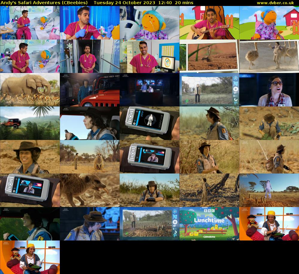Andy's Safari Adventures (CBeebies) Tuesday 24 October 2023 12:40 - 13:00