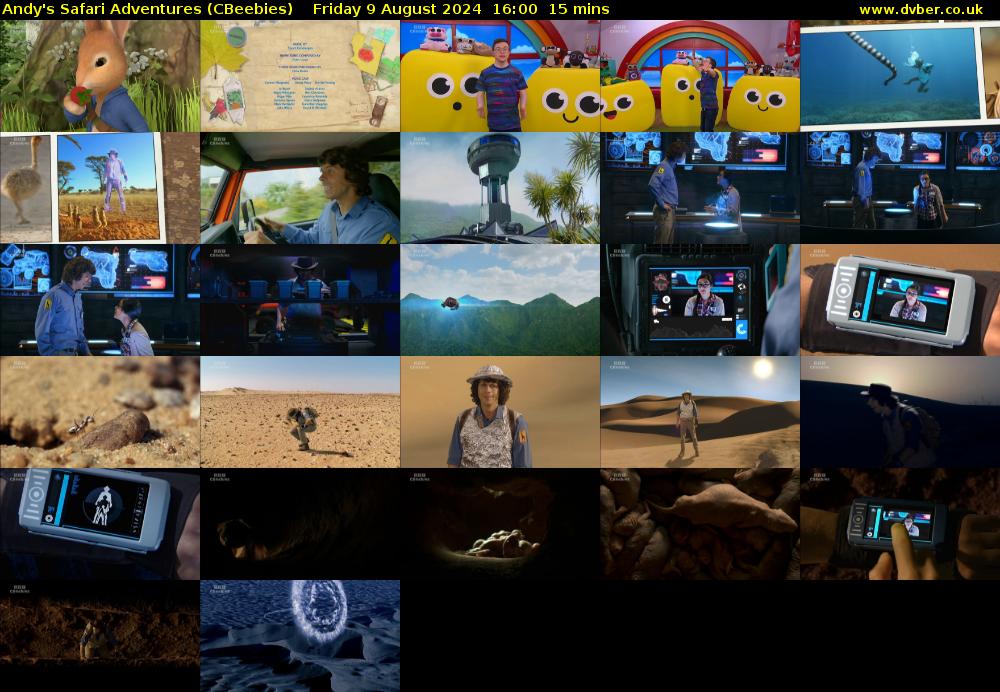 Andy's Safari Adventures (CBeebies) Friday 9 August 2024 16:00 - 16:15