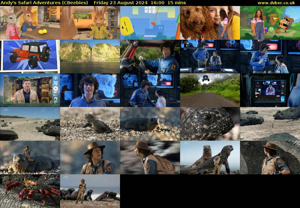 Andy's Safari Adventures (CBeebies) Friday 23 August 2024 16:00 - 16:15