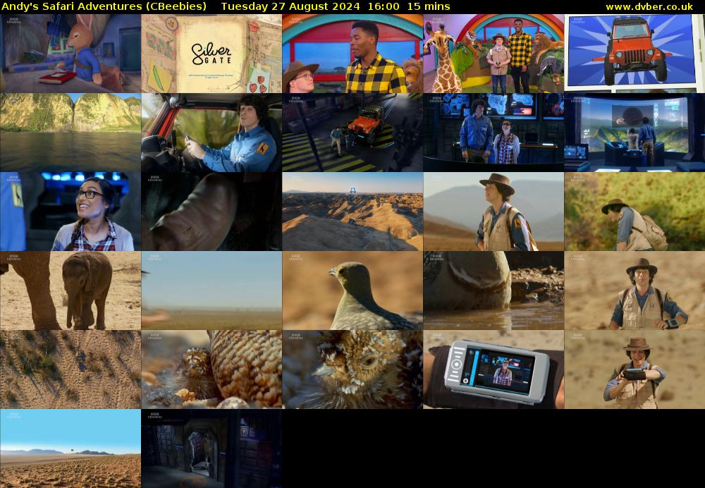 Andy's Safari Adventures (CBeebies) Tuesday 27 August 2024 16:00 - 16:15