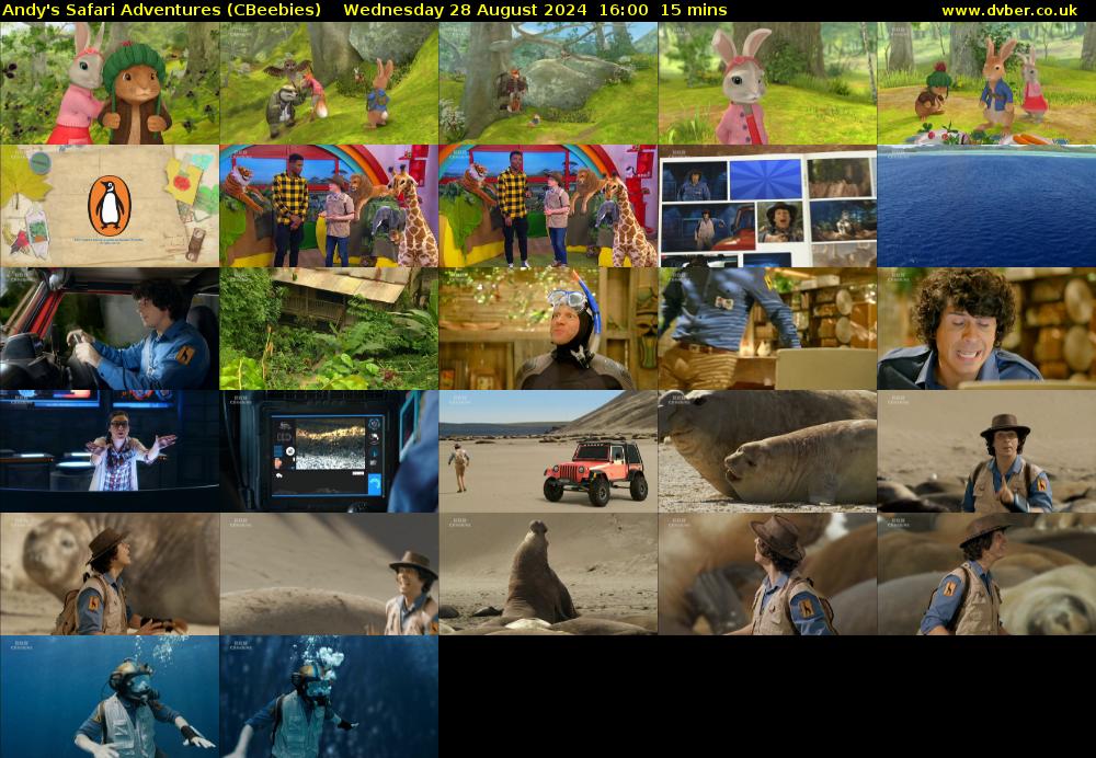 Andy's Safari Adventures (CBeebies) Wednesday 28 August 2024 16:00 - 16:15