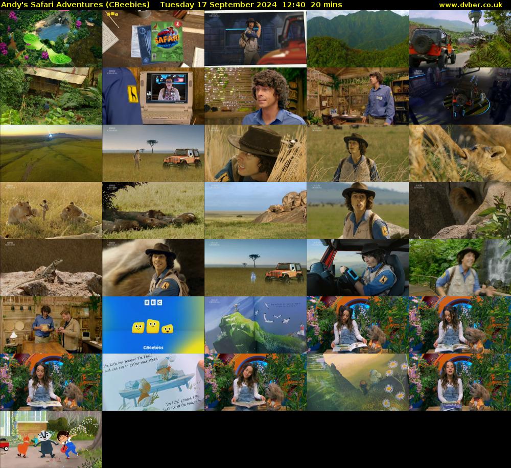 Andy's Safari Adventures (CBeebies) Tuesday 17 September 2024 12:40 - 13:00