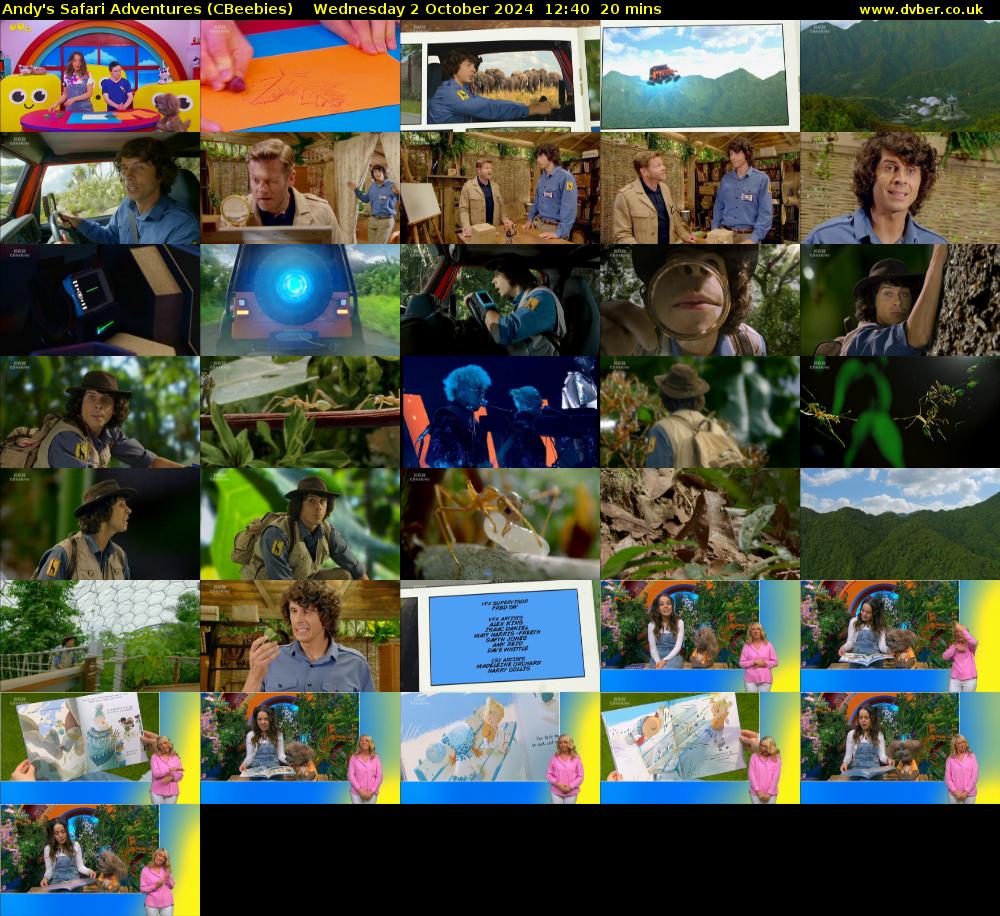 Andy's Safari Adventures (CBeebies) Wednesday 2 October 2024 12:40 - 13:00