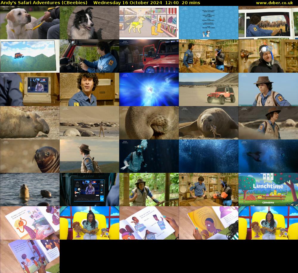Andy's Safari Adventures (CBeebies) Wednesday 16 October 2024 12:40 - 13:00