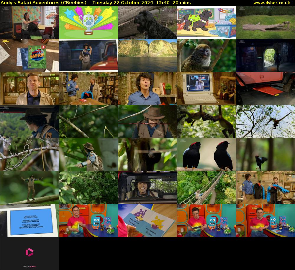 Andy's Safari Adventures (CBeebies) Tuesday 22 October 2024 12:40 - 13:00