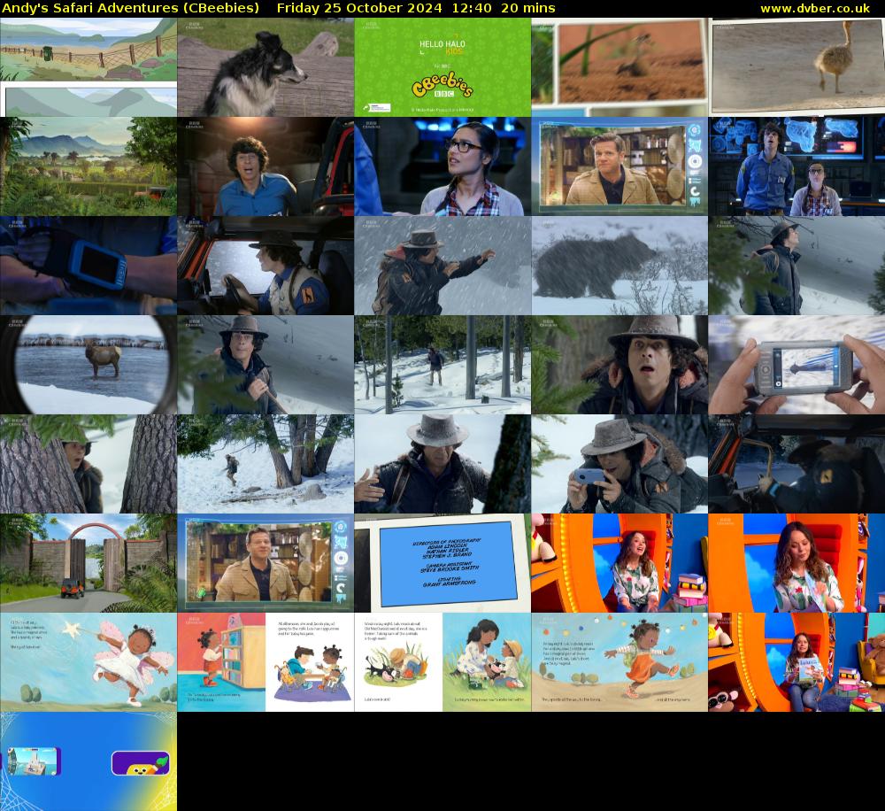 Andy's Safari Adventures (CBeebies) Friday 25 October 2024 12:40 - 13:00