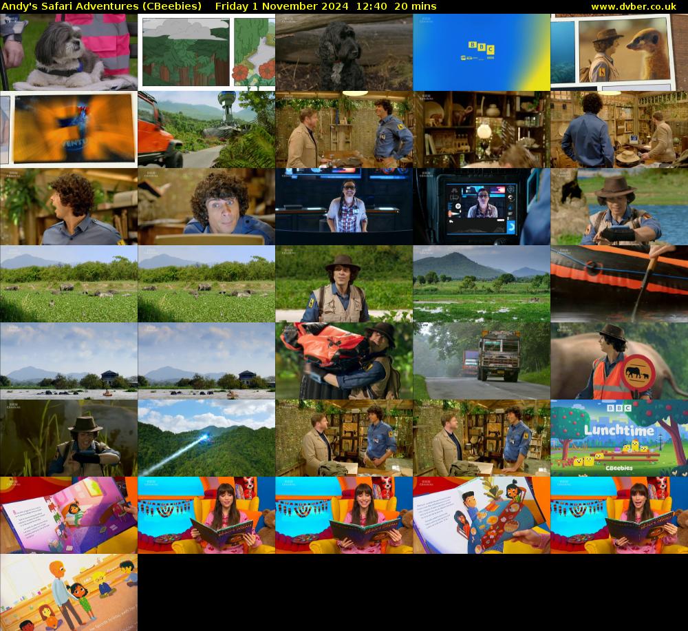Andy's Safari Adventures (CBeebies) Friday 1 November 2024 12:40 - 13:00
