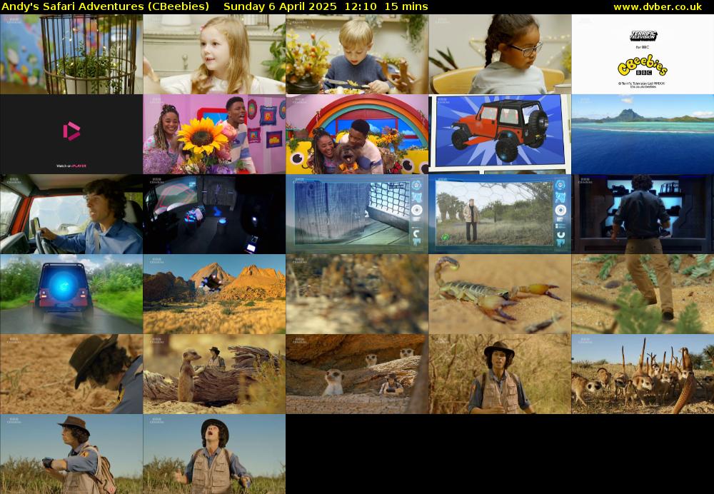 Andy's Safari Adventures (CBeebies) Sunday 6 April 2025 12:10 - 12:25