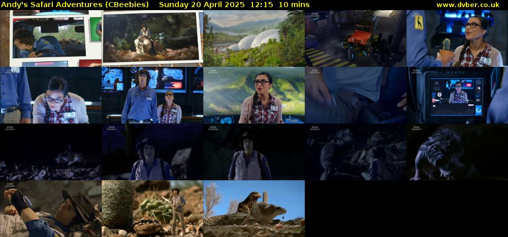 Andy's Safari Adventures (CBeebies) Sunday 20 April 2025 12:15 - 12:25