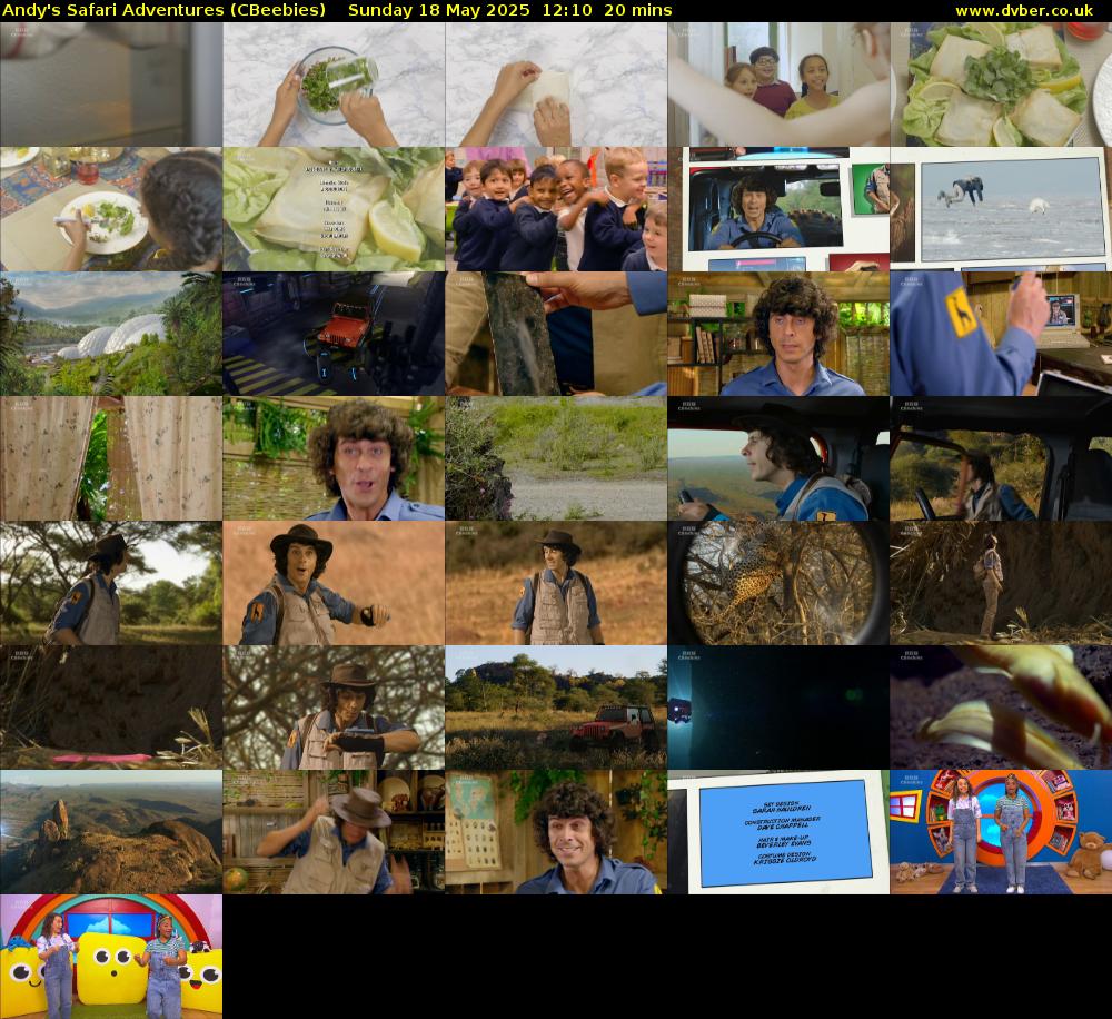 Andy's Safari Adventures (CBeebies) Sunday 18 May 2025 12:10 - 12:30