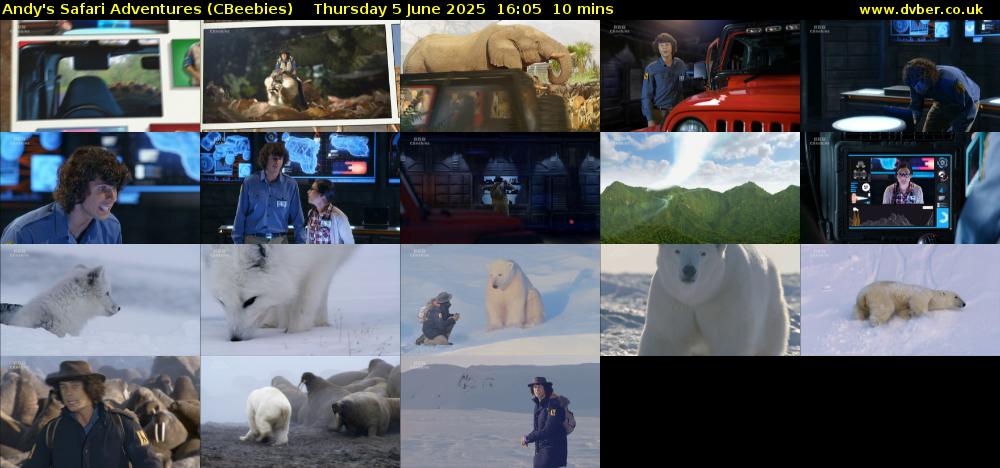 Andy's Safari Adventures (CBeebies) Thursday 5 June 2025 16:05 - 16:15