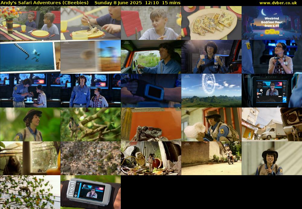 Andy's Safari Adventures (CBeebies) Sunday 8 June 2025 12:10 - 12:25