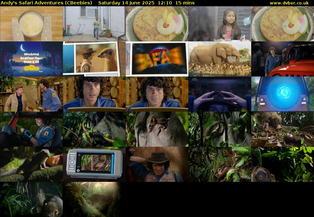 Andy's Safari Adventures (CBeebies) Saturday 14 June 2025 12:10 - 12:25