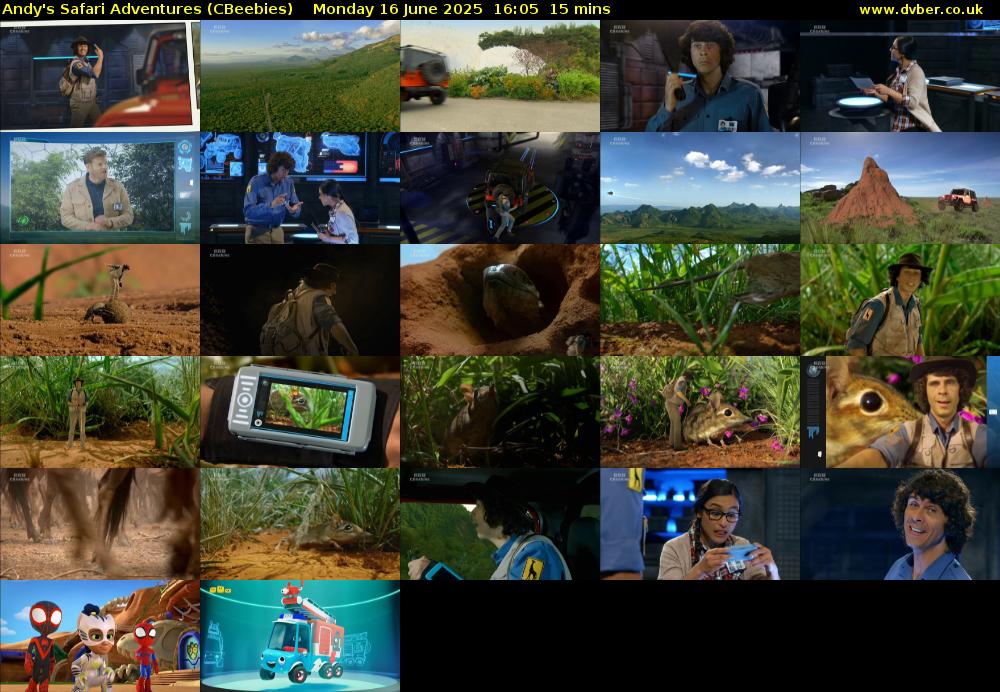 Andy's Safari Adventures (CBeebies) Monday 16 June 2025 16:05 - 16:20