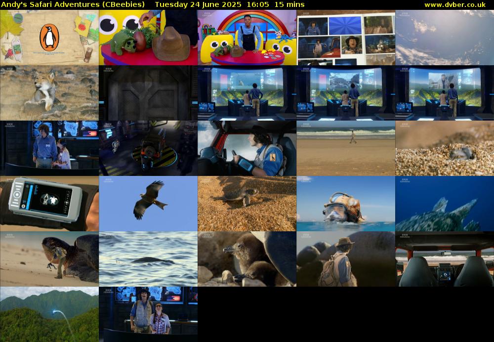 Andy's Safari Adventures (CBeebies) Tuesday 24 June 2025 16:05 - 16:20