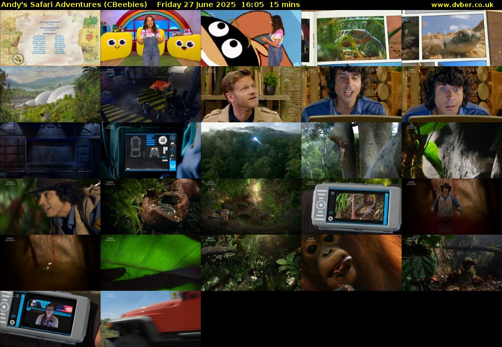 Andy's Safari Adventures (CBeebies) Friday 27 June 2025 16:05 - 16:20