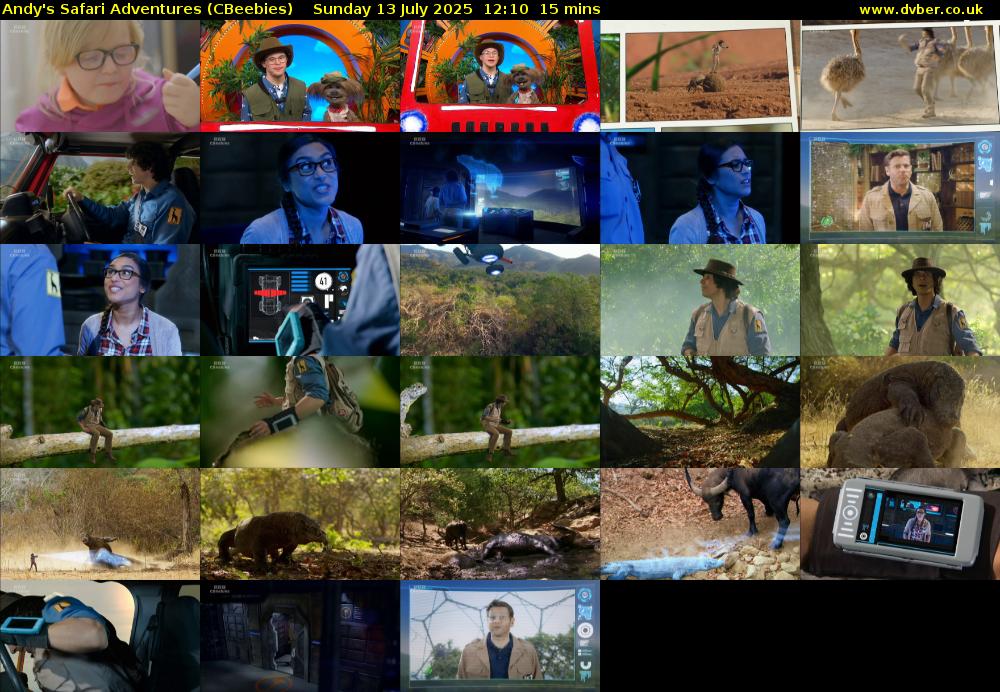 Andy's Safari Adventures (CBeebies) Sunday 13 July 2025 12:10 - 12:25