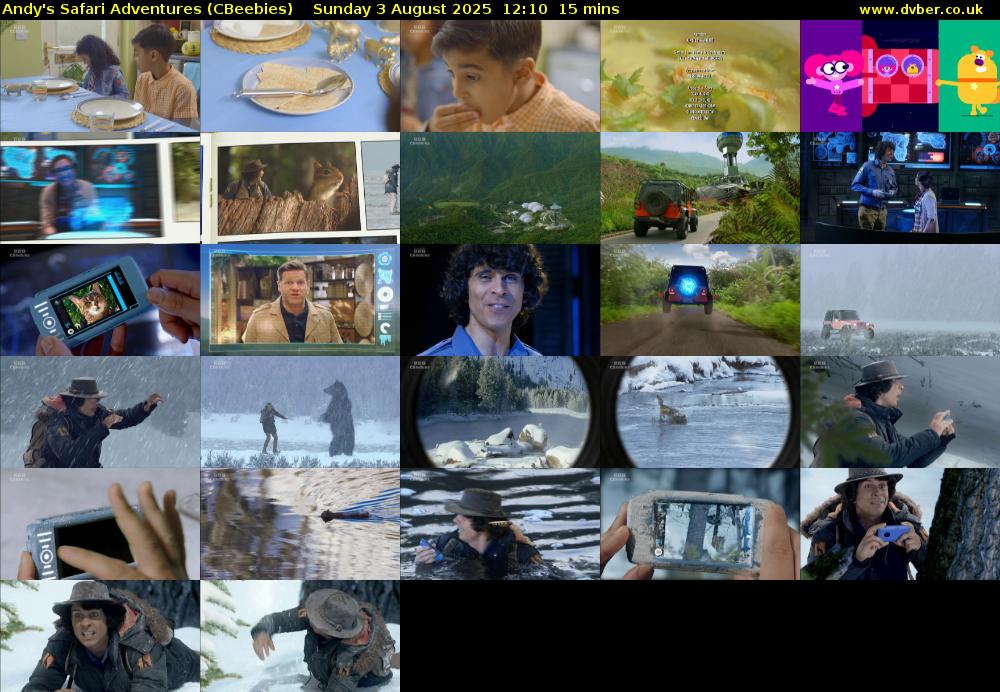 Andy's Safari Adventures (CBeebies) Sunday 3 August 2025 12:10 - 12:25
