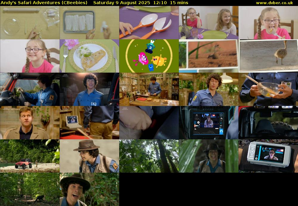 Andy's Safari Adventures (CBeebies) Saturday 9 August 2025 12:10 - 12:25