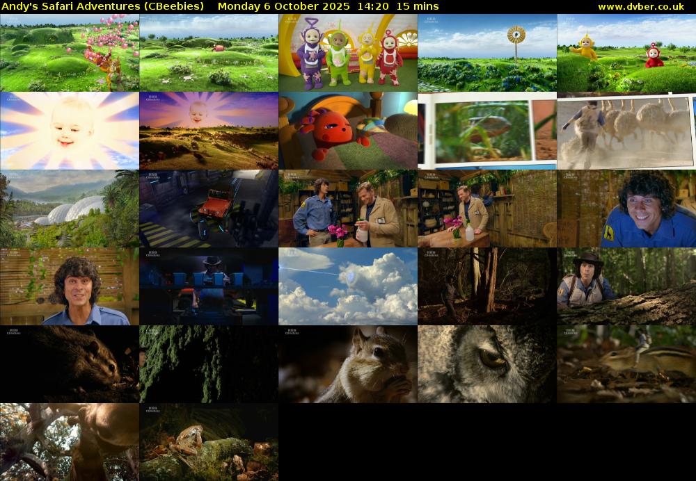 Andy's Safari Adventures (CBeebies) Monday 6 October 2025 14:20 - 14:35