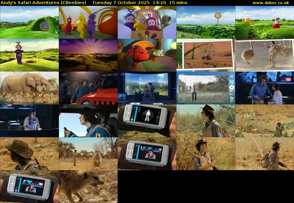 Andy's Safari Adventures (CBeebies) Tuesday 7 October 2025 14:20 - 14:35
