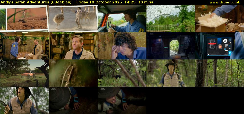 Andy's Safari Adventures (CBeebies) Friday 10 October 2025 14:25 - 14:35
