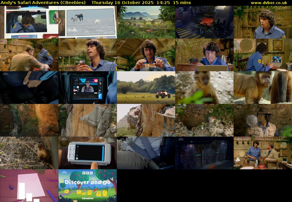 Andy's Safari Adventures (CBeebies) Thursday 16 October 2025 14:25 - 14:40