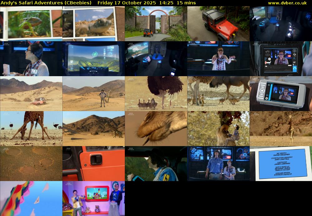 Andy's Safari Adventures (CBeebies) Friday 17 October 2025 14:25 - 14:40