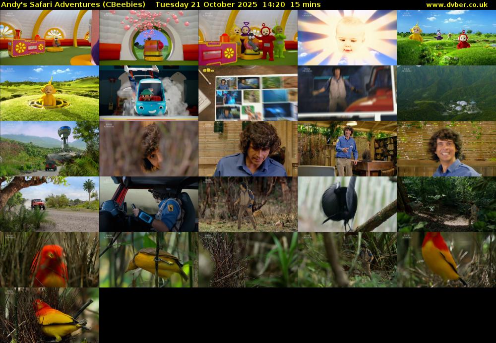 Andy's Safari Adventures (CBeebies) Tuesday 21 October 2025 14:20 - 14:35