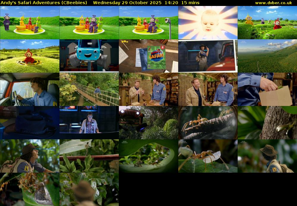 Andy's Safari Adventures (CBeebies) Wednesday 29 October 2025 14:20 - 14:35