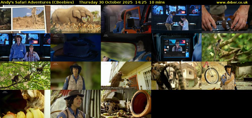 Andy's Safari Adventures (CBeebies) Thursday 30 October 2025 14:25 - 14:35