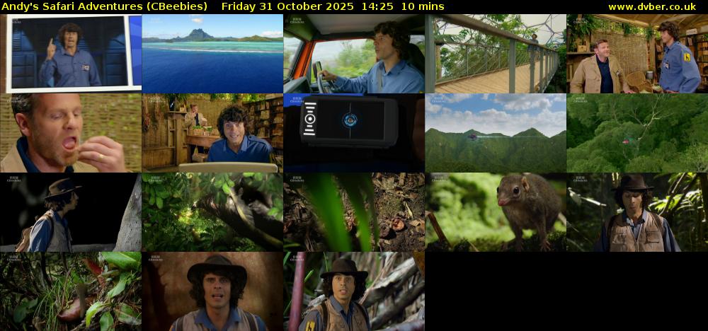 Andy's Safari Adventures (CBeebies) Friday 31 October 2025 14:25 - 14:35