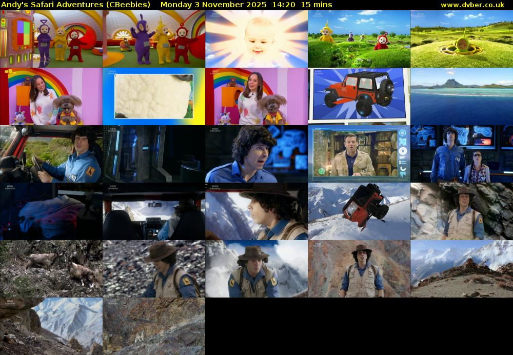Andy's Safari Adventures (CBeebies) Monday 3 November 2025 14:20 - 14:35