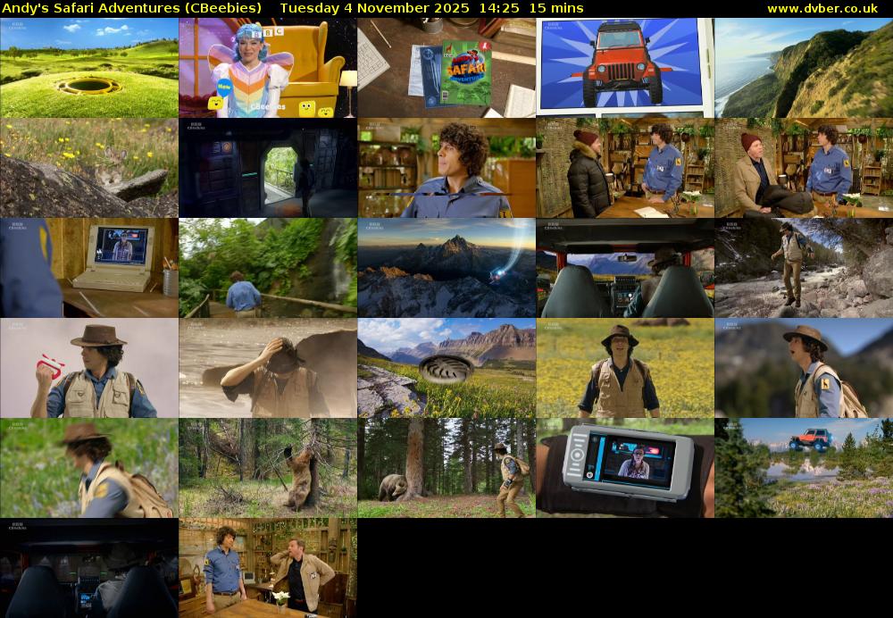 Andy's Safari Adventures (CBeebies) Tuesday 4 November 2025 14:25 - 14:40
