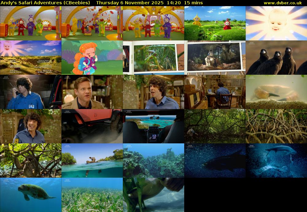 Andy's Safari Adventures (CBeebies) Thursday 6 November 2025 14:20 - 14:35