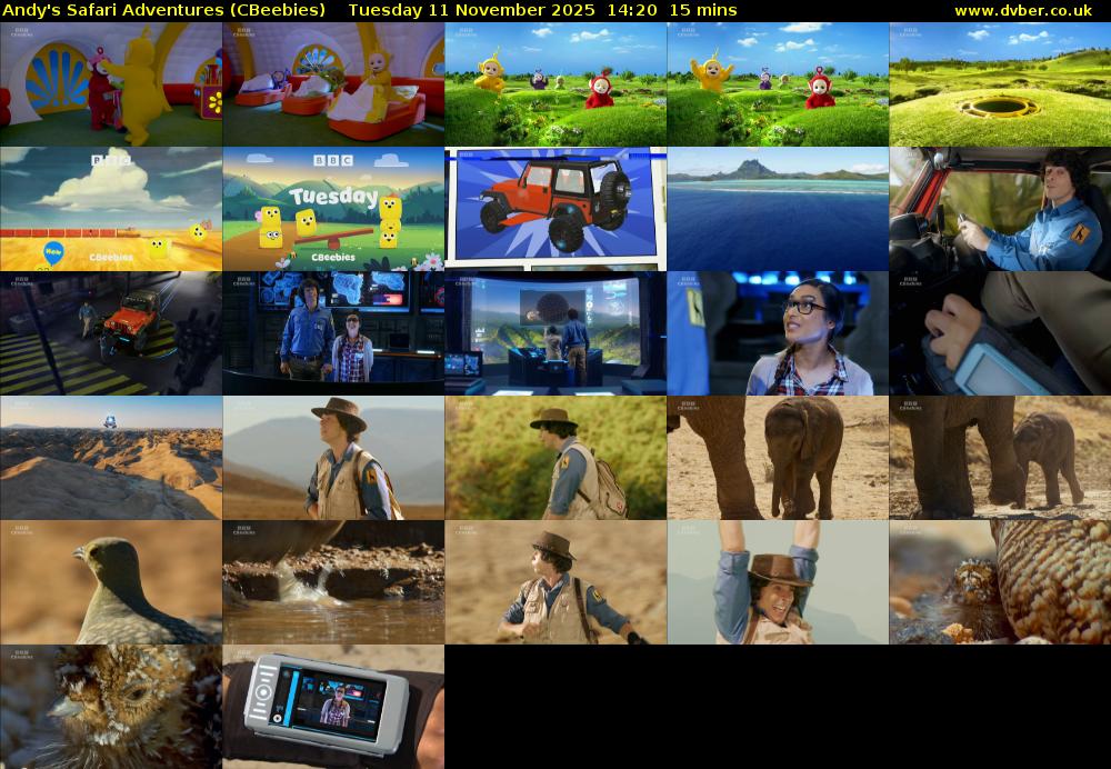 Andy's Safari Adventures (CBeebies) Tuesday 11 November 2025 14:20 - 14:35