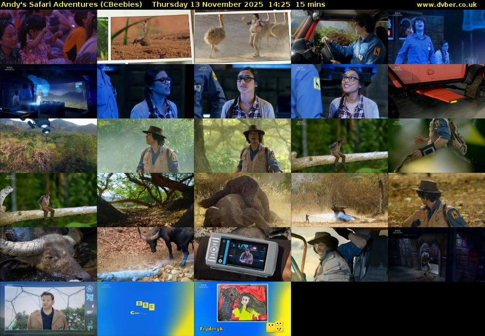 Andy's Safari Adventures (CBeebies) Thursday 13 November 2025 14:25 - 14:40