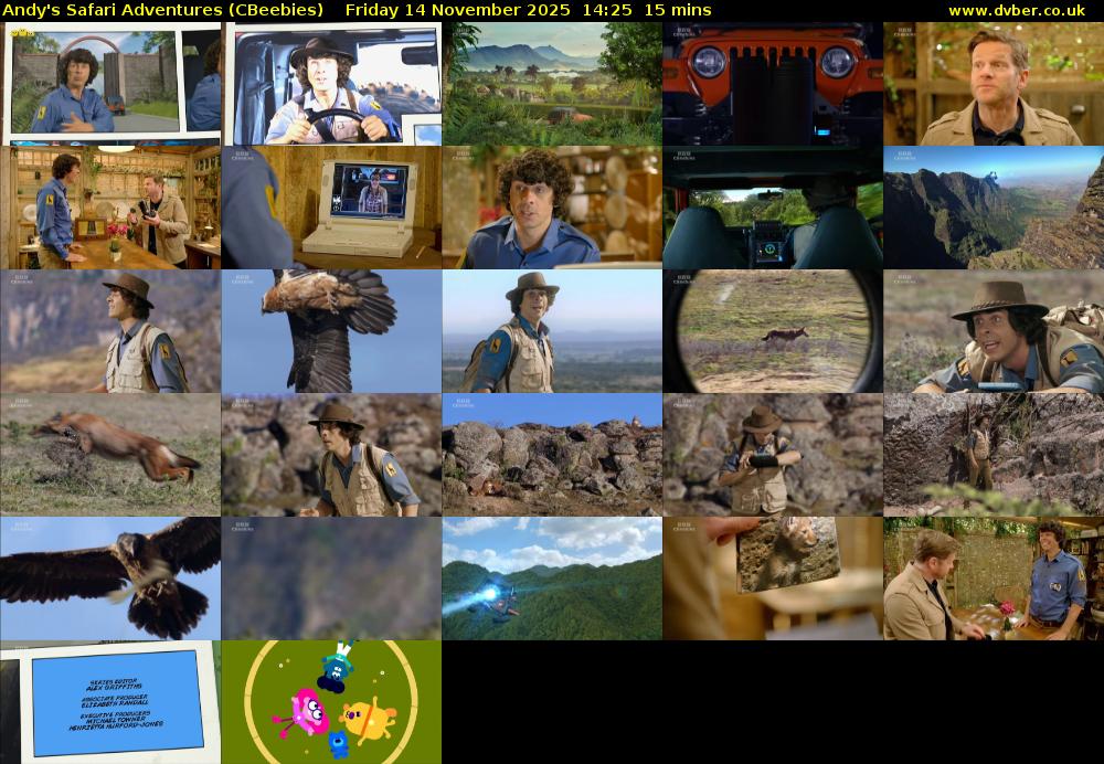 Andy's Safari Adventures (CBeebies) Friday 14 November 2025 14:25 - 14:40